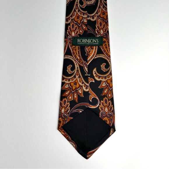 Robinson’s Vintage Tie Paisley 100% Silk - Picture 5 of 7